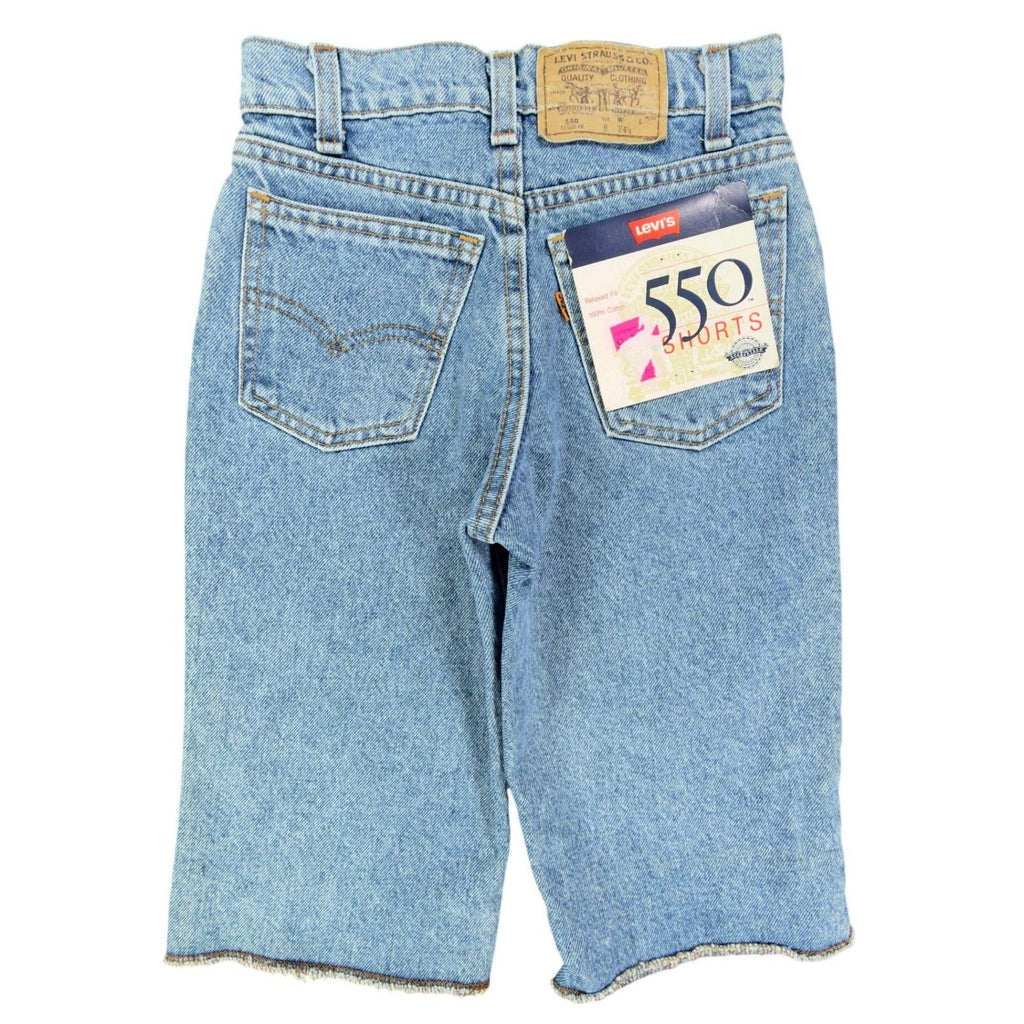 Levi's Vintage 90s 550 Shorts Women 9 Blue Denim Orange Tab USA NWT - take2supply