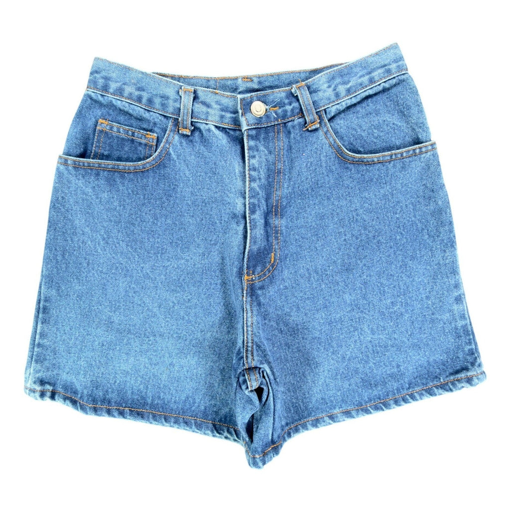 Boom Boom Vintage 90s Denim Shorts Womens 11/12 Blue Cotton NWT Made in USA - take2supply