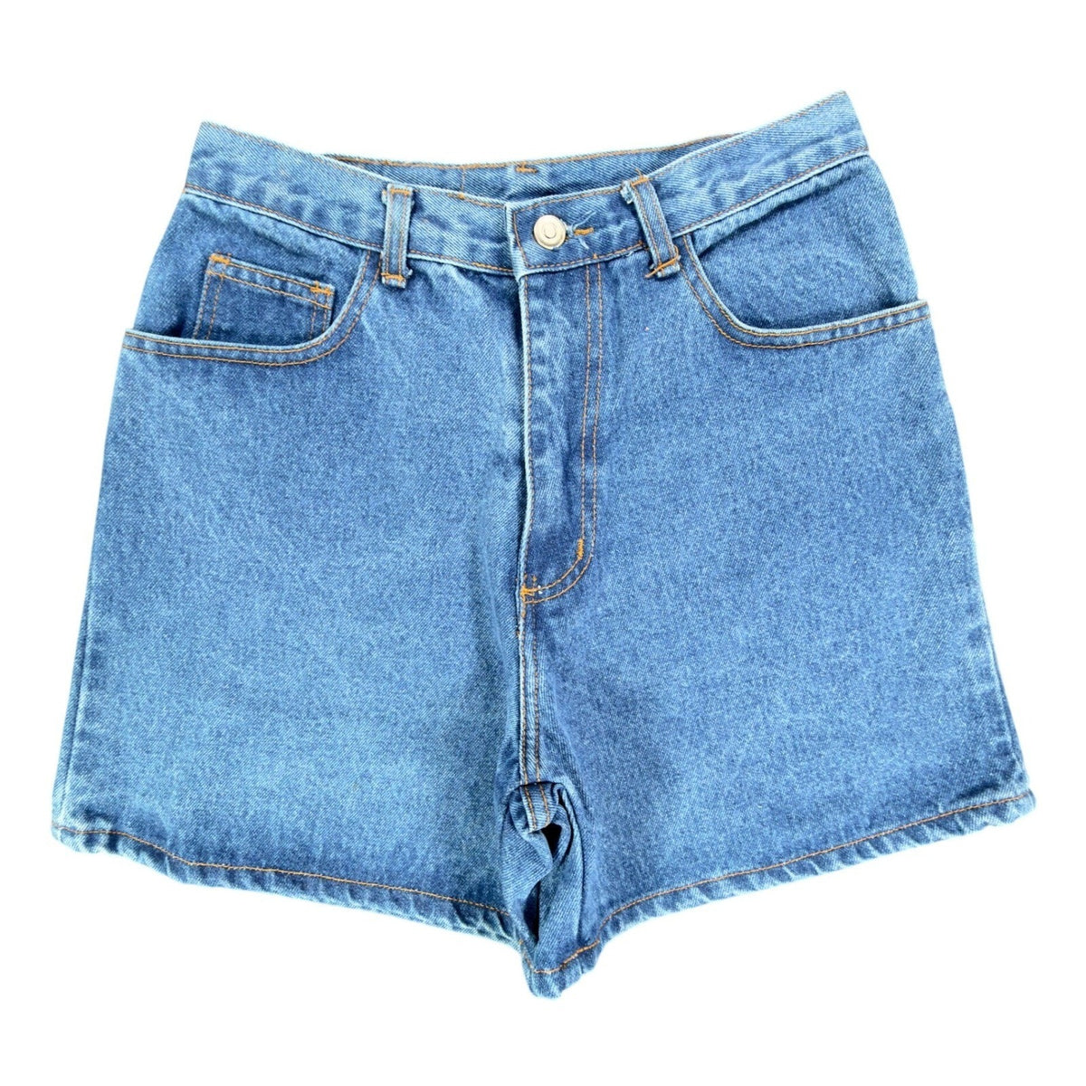 Boom Boom Vintage 90s Denim Shorts Womens 11/12 Blue Cotton NWT Made in USA - take2supply