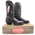 Laredo 68450 Black Tumbled R Toe Western Cowboy Boots Men's 8D NWT