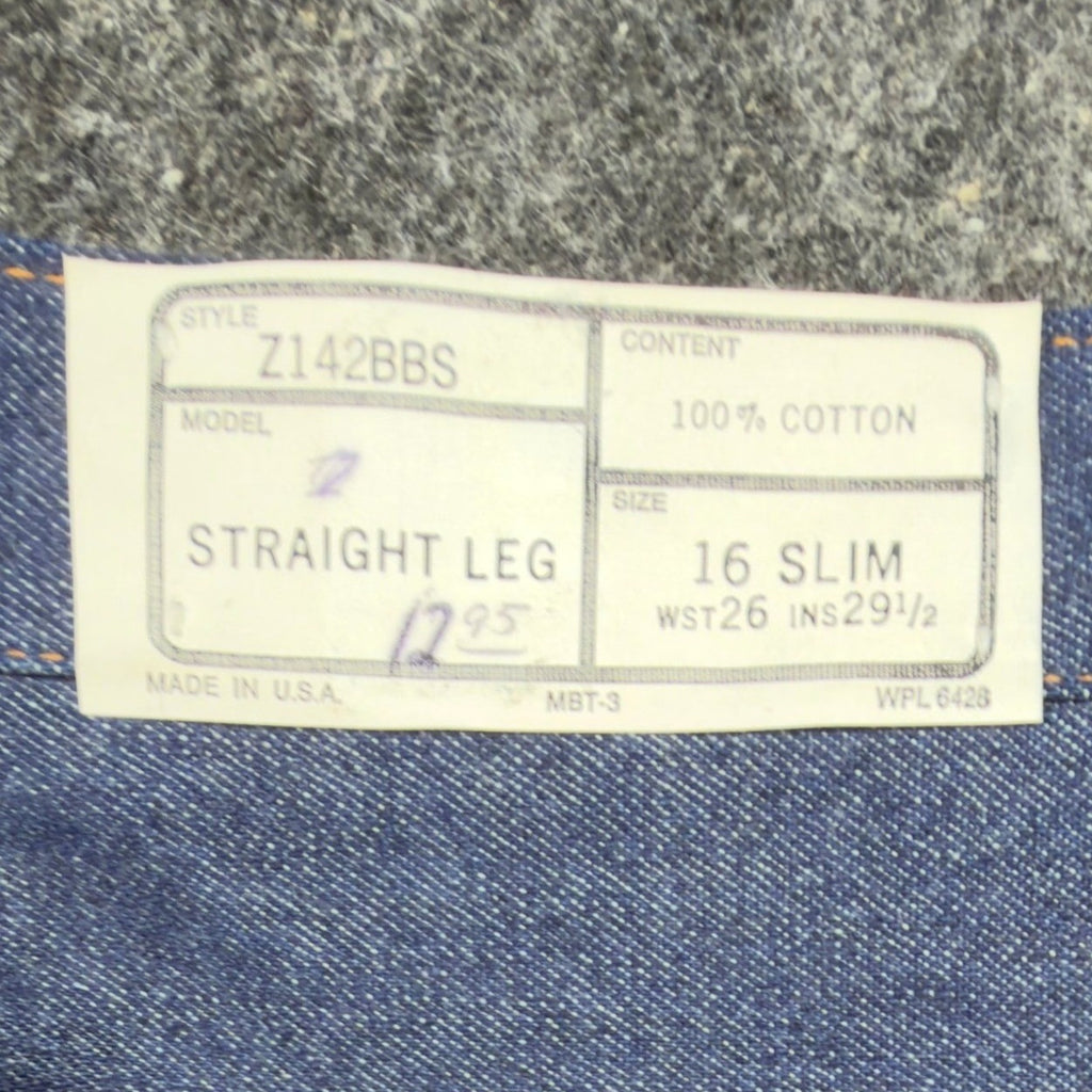 Maverick Vintage 70s Jeans Boys 16 Slim USA Blue Denim NWT Z142BBS 26x29