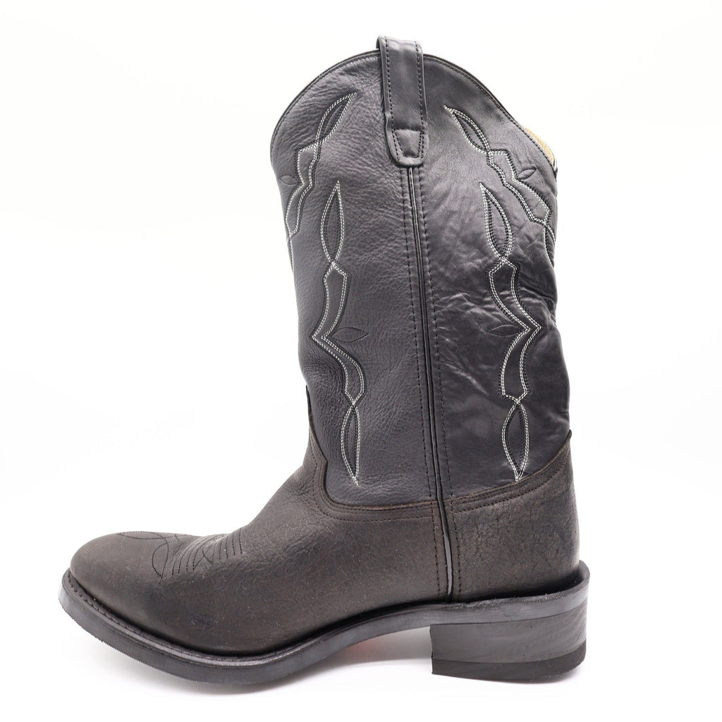 Double-H Western Cowboy Boots Mens 12EE Black Leather NWT Made in USA 3294