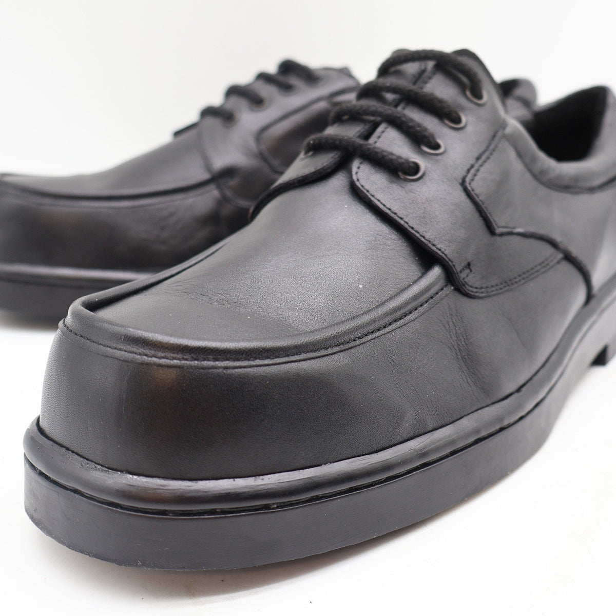 Vintage Boxer Dogs 9928 Black Leather Moc Toe Comfort Oxfords Men's 11D Deadstock