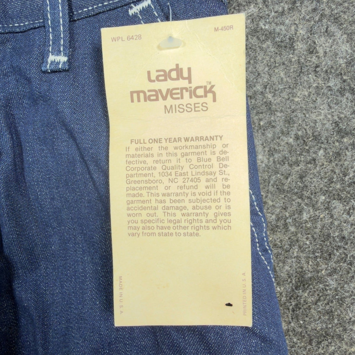Lady Maverick Vintage 70s Jeans Women 10 Blue Denim High Waist NWT USA Made