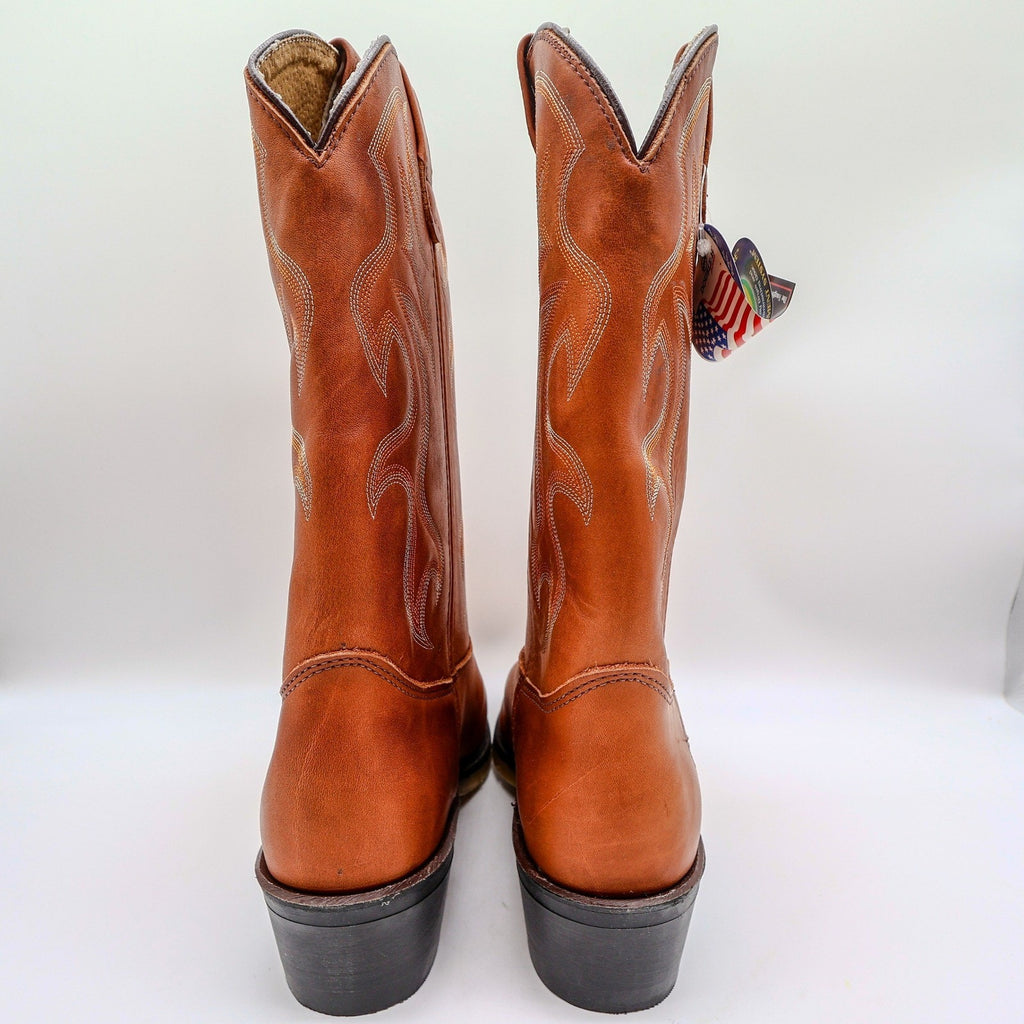 Double-H 12" AG7 Ice Work Western Boots Mens 11 D Ochre Leather NWT Made in USA