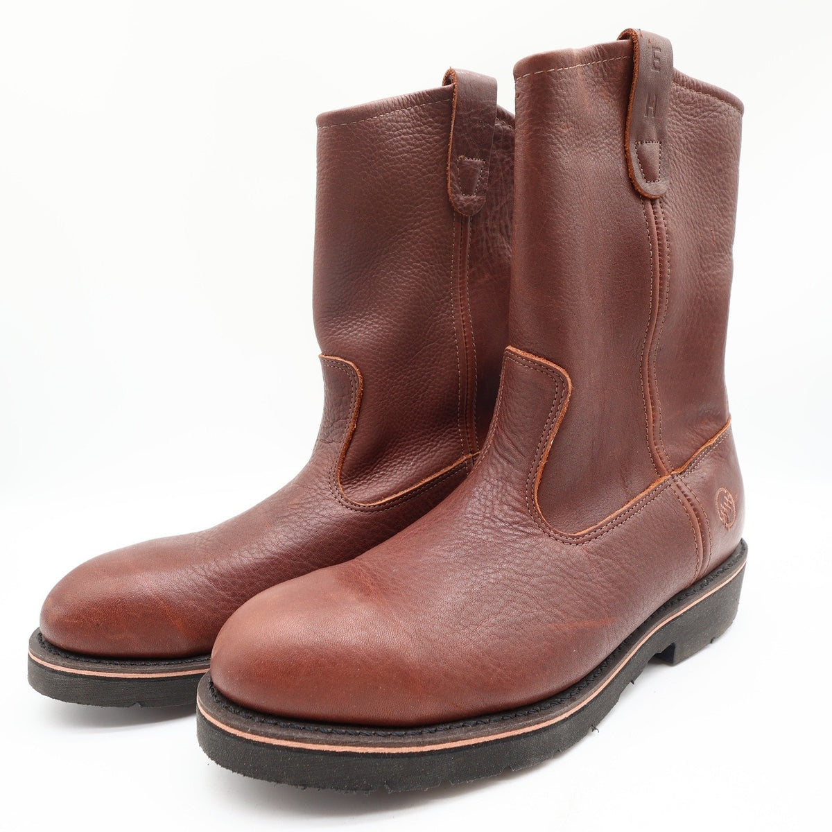 Double-H Boots Steel Toe 10 D Mens Brown Leather Vintage Y2K Work Boots New Box