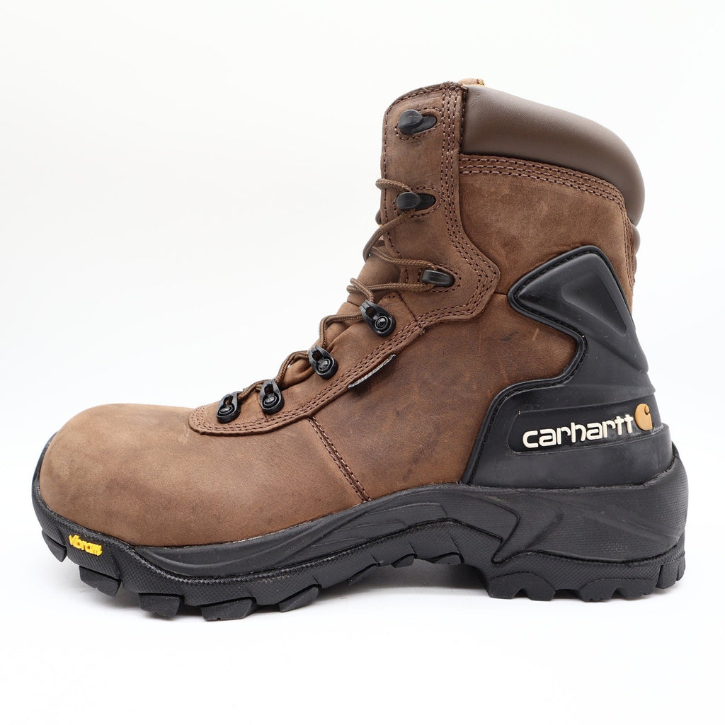 Carhartt Work Boots Mens 8.5 M Brown Leather Waterproof 6" Hiker Safety Toe NIB