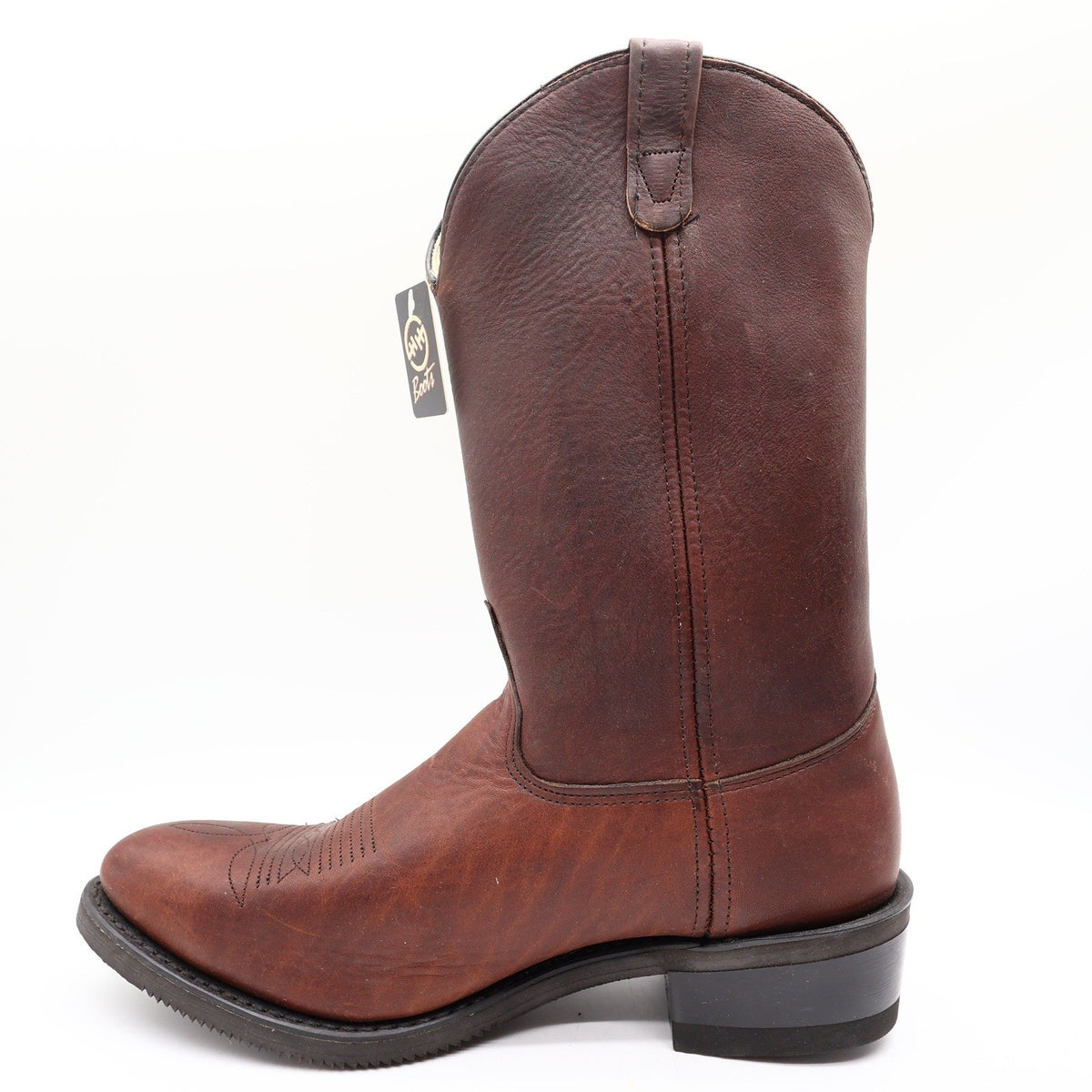 Double H Vintage 90s Western Boots Mens 12 D Brown Leather Cowboy 3203 USA NIB