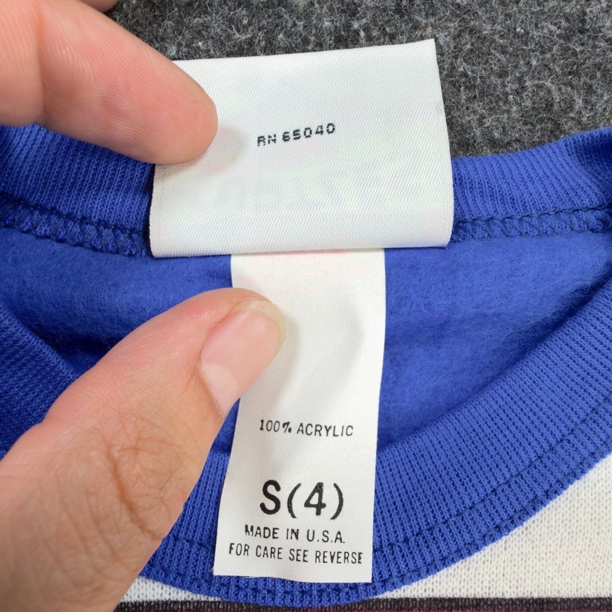 TMNT Vintage Sweatshirt Boys S 4 White Blue 80s 90s Made in USA Graphic
