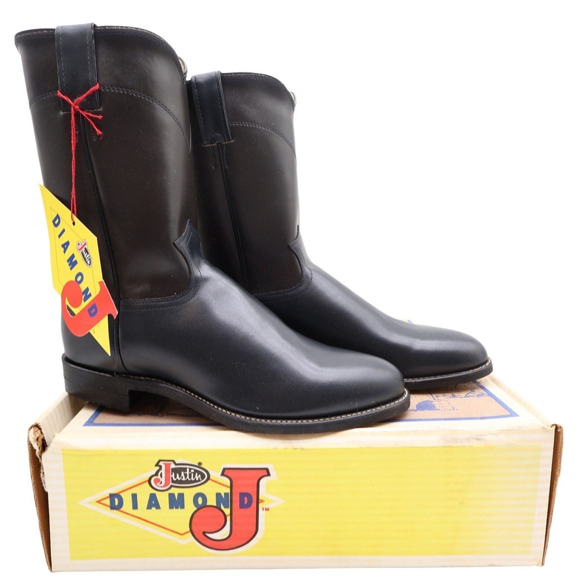 Justin Diamond J Boots Mens 9 D Vintage Grey Kipskin Leather Western 3025M NEW