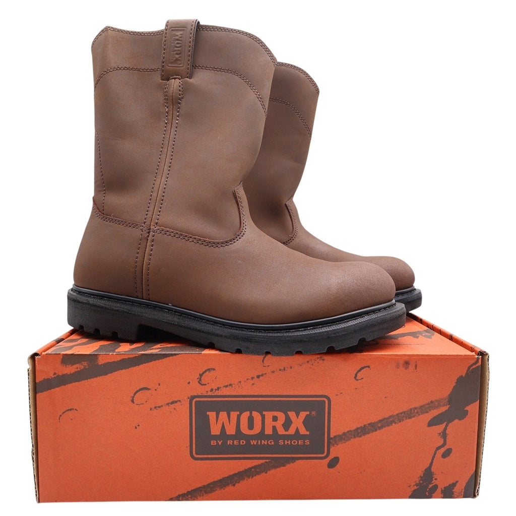 Worx 5701 Steel Toe Work Boots Mens 10.5 Brown Leather New In Box - take2supply