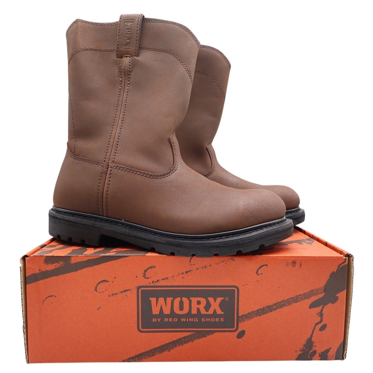 Worx 5701 Steel Toe Work Boots Mens 10.5 Brown Leather New In Box - take2supply