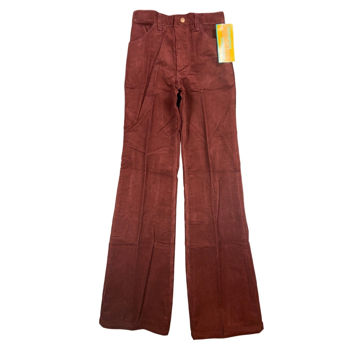 Maverick Vintage 70s Corduroy Flare Pants Womens 7 W27 Brown Bell Bottoms NWT - take2supply