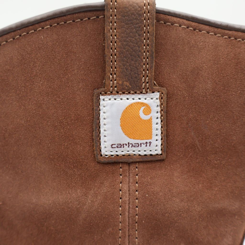 Carhartt Waterproof Pull-On Work Boot Mens 9 Brown Leather Soft Toe CMP1053 - take2supply