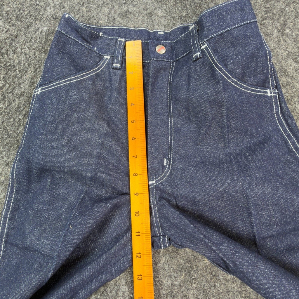 Maverick Vintage 70s Jeans Youth 16 Blue Dark Wash Flare Slim Deadstock