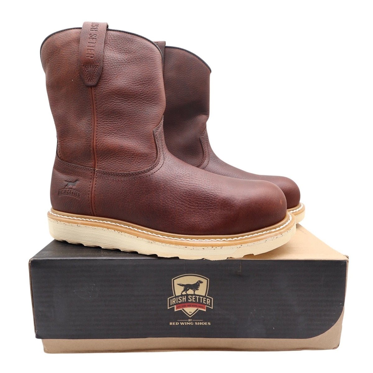 Irish Setter Ashby Work Boots Mens 13 E2 Brown Leather Aluminum Toe 83908 NEW