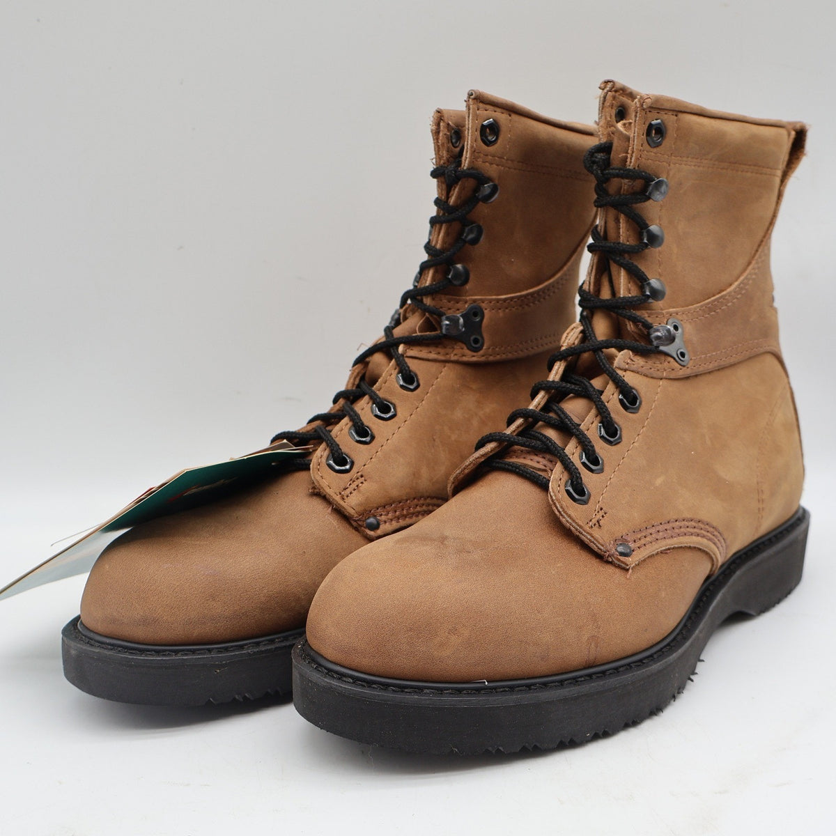 Carolina Work Boots Mens 9 D Vintage 90s Brown Leather 4Comfort Made in USA 839