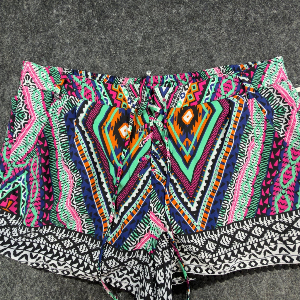 My Michelle Modern Tribal Print Shorts Juniors XL Multi Polyester NWT