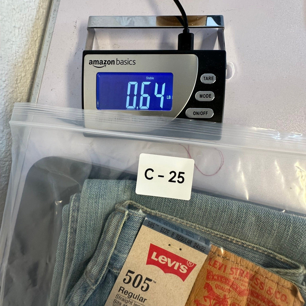 Levi's 505 Jeans Boys Size 8 Regular Blue Cotton Straight Leg New Old Stock