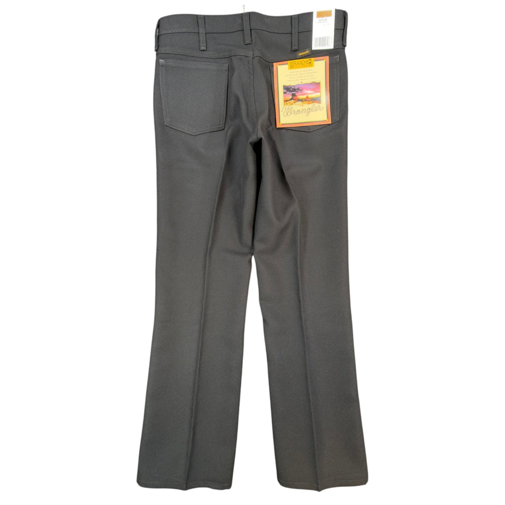 Wrangler Mens Y2K Wrancher Bootcut Dress Pants 34x30 Black Polyester NWT 82BK