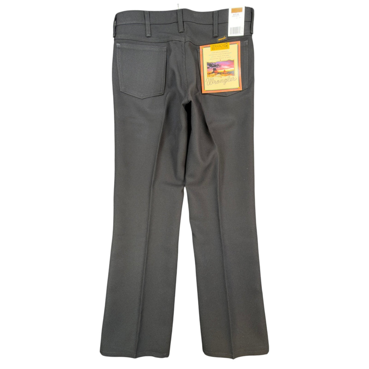Wrangler Mens Y2K Wrancher Bootcut Dress Pants 34x30 Black Polyester NWT 82BK