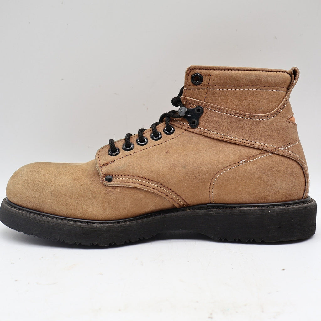 Carolina Steel Toe Boots Mens 9 D Vintage Tan Leather 4Comfort Work Made in USA - take2supply