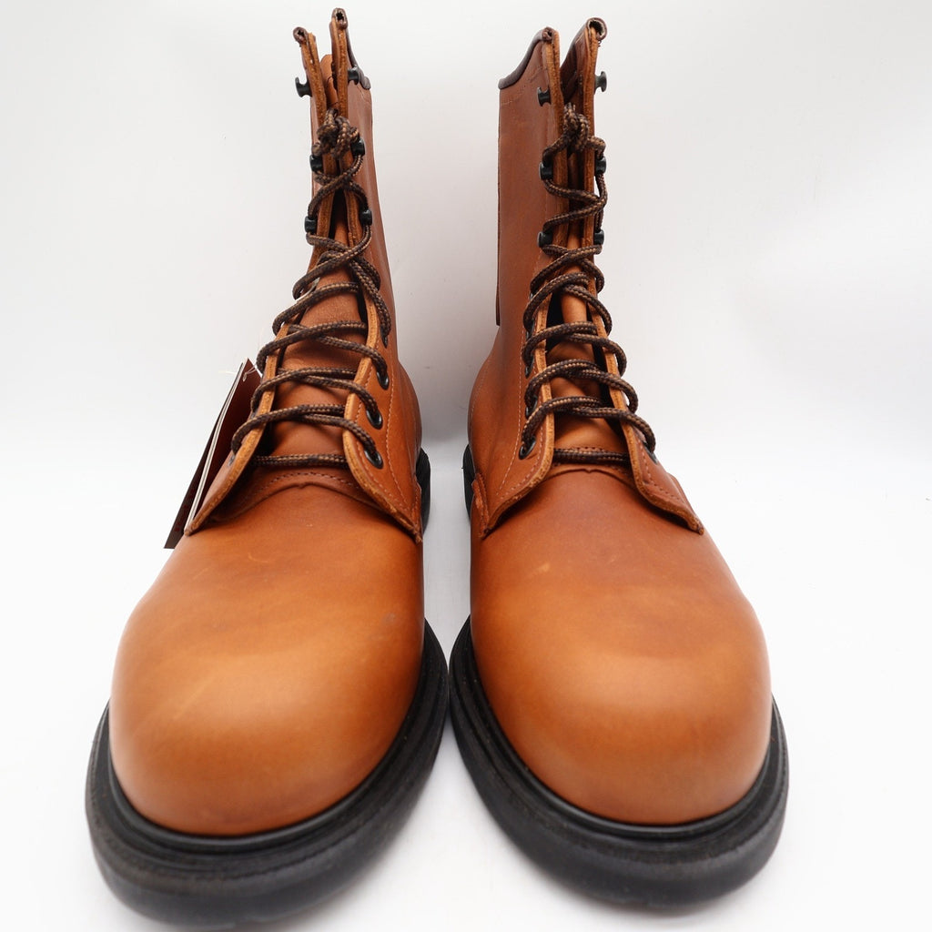 Red Wing 942 Comfort Force Boots Mens 9.5 D Tan Leather Deadstock NWT USA Made