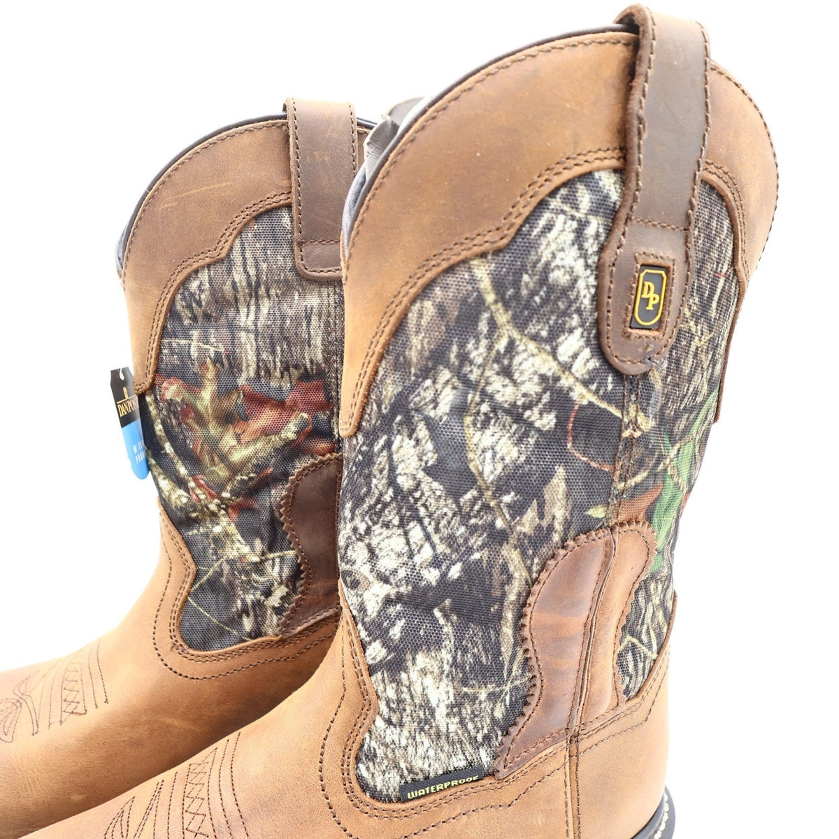 Dan Post Camo Waterproof Western Work Boots Men 9 D Brown Leather NWT Box
