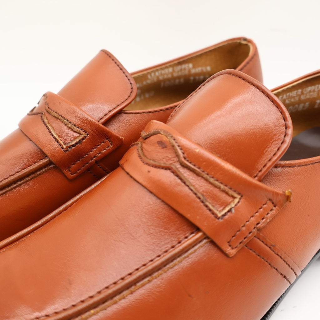 Vintage Barclay Endicott Johnson 96140 Cognac Leather Loafers Men's 7D USA Deadstock