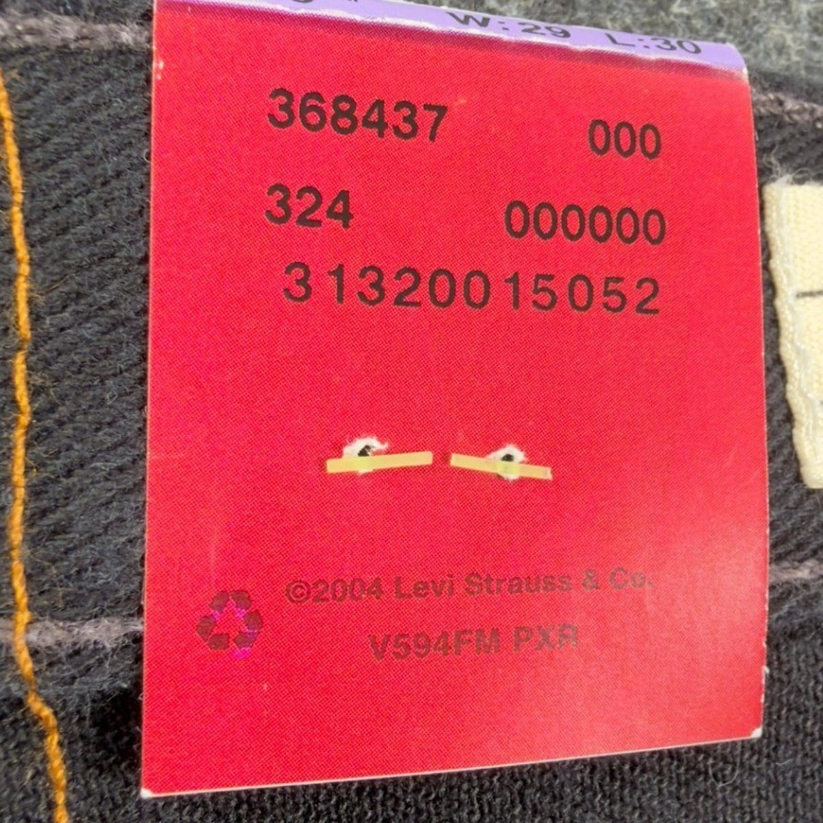Levi's Y2K 550 Student Relaxed Fit Jeans Men 29x30 Black Denim NWT Deadstock