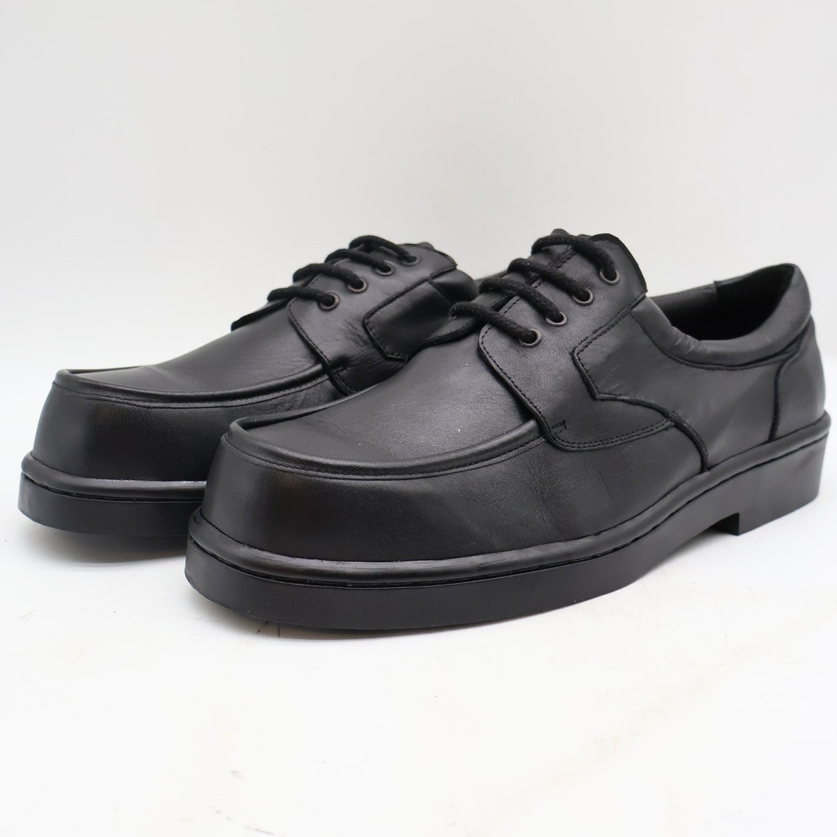 Vintage Boxer Dogs 9928 Black Leather Moc Toe Comfort Oxfords Men's 11D Deadstock