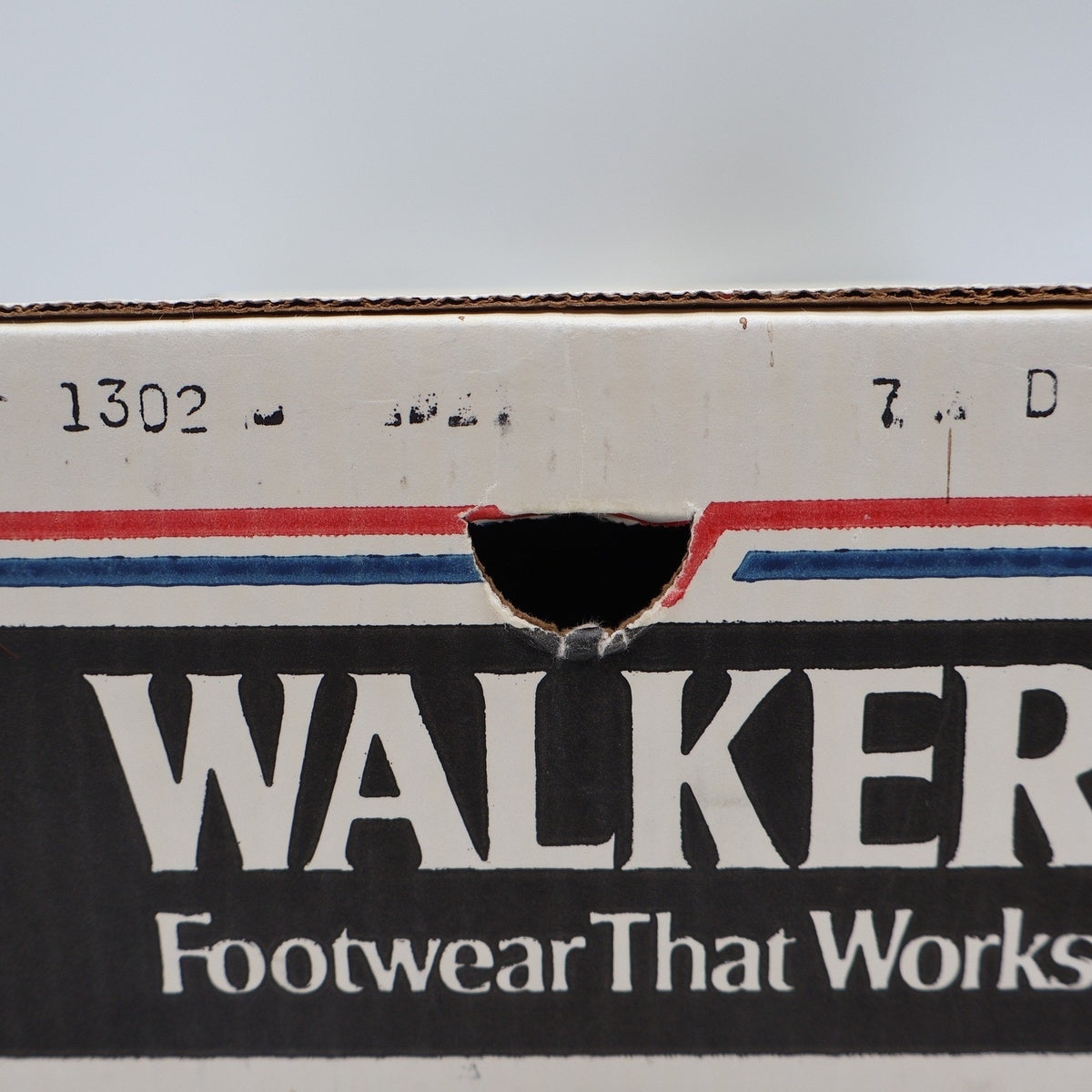 Walker Work Boots Mens 7.5 D Vintage USA Steel Toe Leather Brown Moc Toe 1302