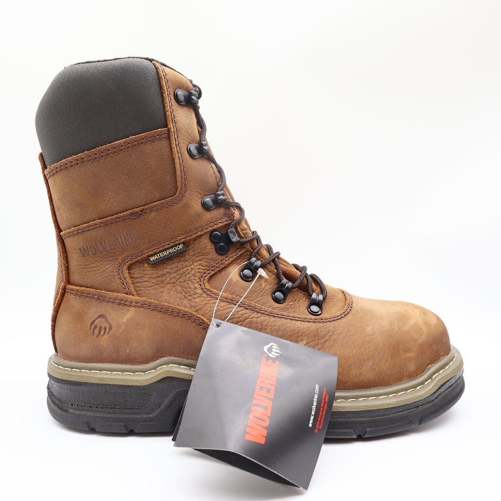 Wolverine Marauder 8 Work Boots Mens 8.5 Brown Leather Steel Toe NWT W02163