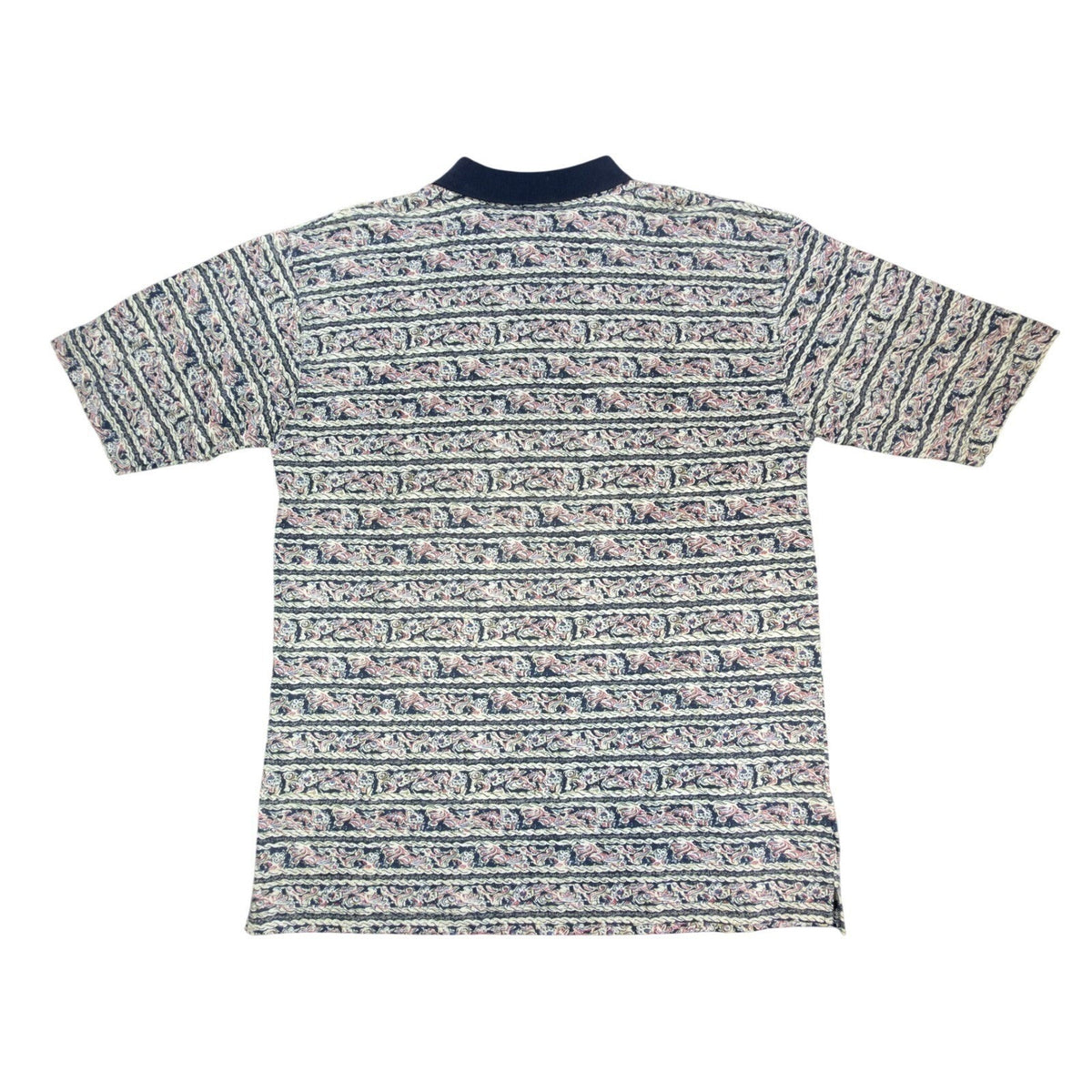 WinnerMate Polo Shirt Mens Medium Vintage 90s Paisley Abstract Print Cotton NWT
