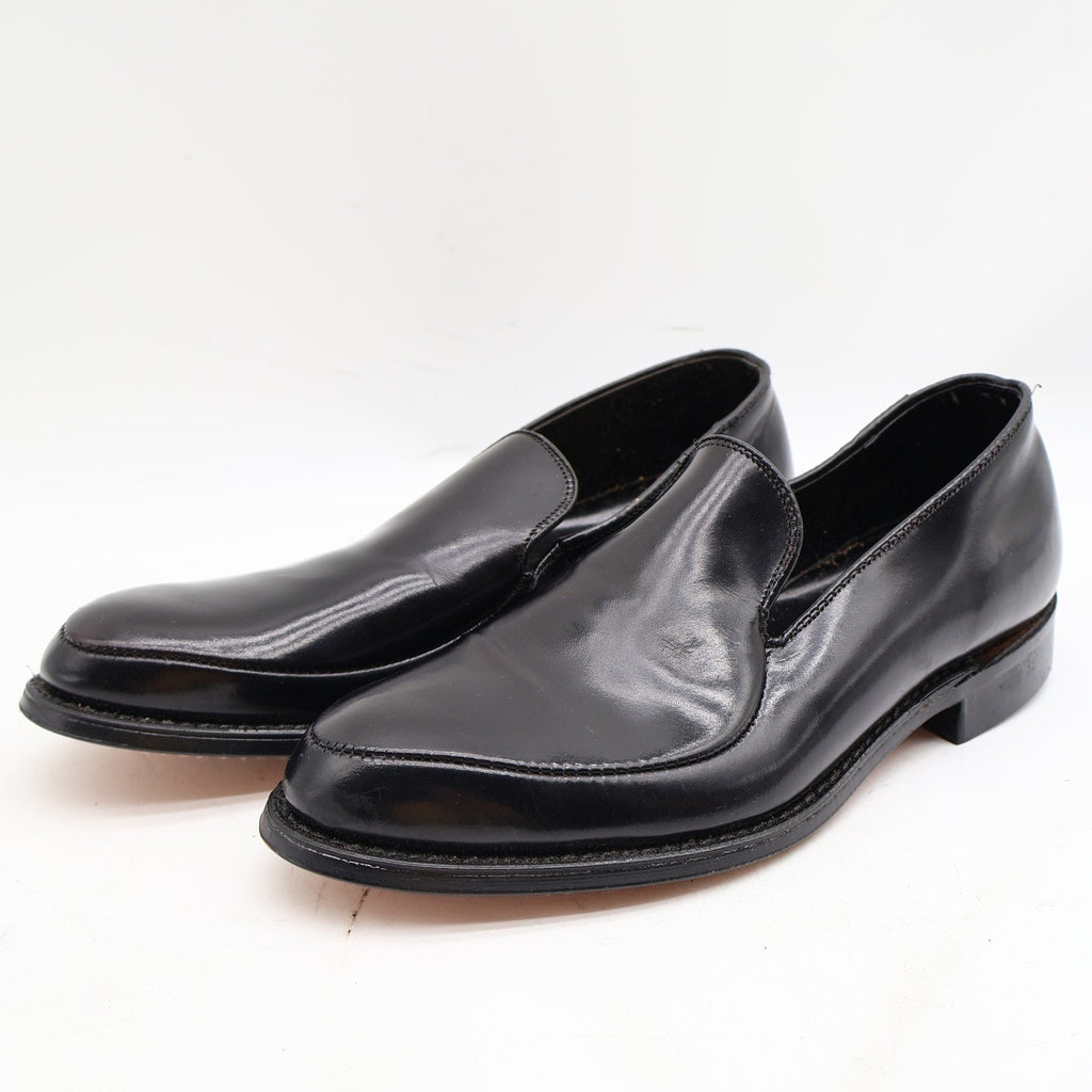 Vintage Cedar Crest Black Leather Moc Toe Slip-On Dress Shoes Boys' 14 Deadstock
