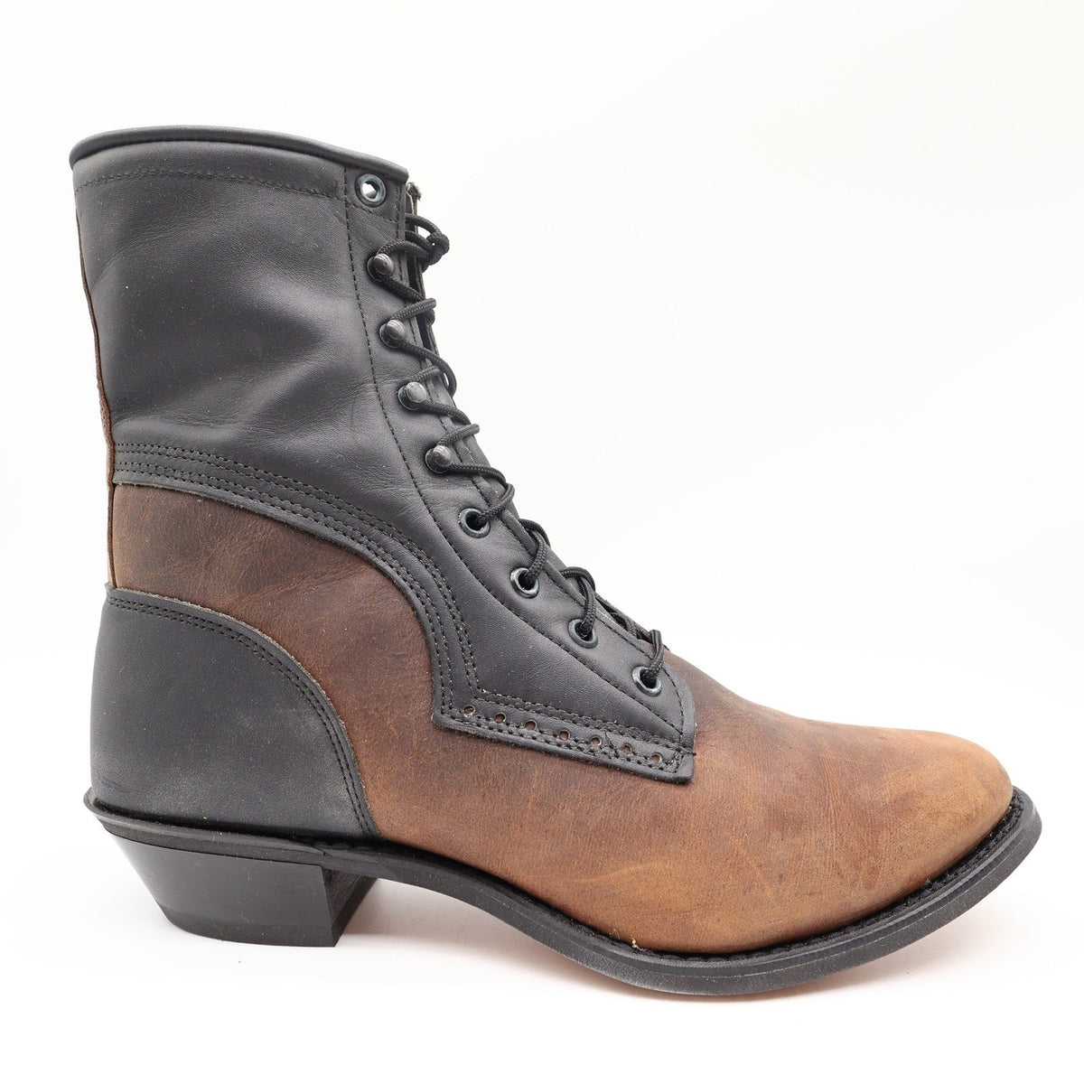 Wrangler Rugged Wear 8-Inch Dress Packer Boots Women's 9 Gaucho Crazyhorse Black NWT
