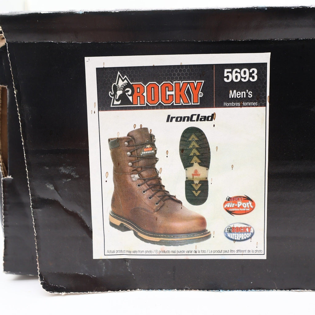 Rocky IronClad 5693 Work Boots Mens 12 M Brown Leather Waterproof NWT