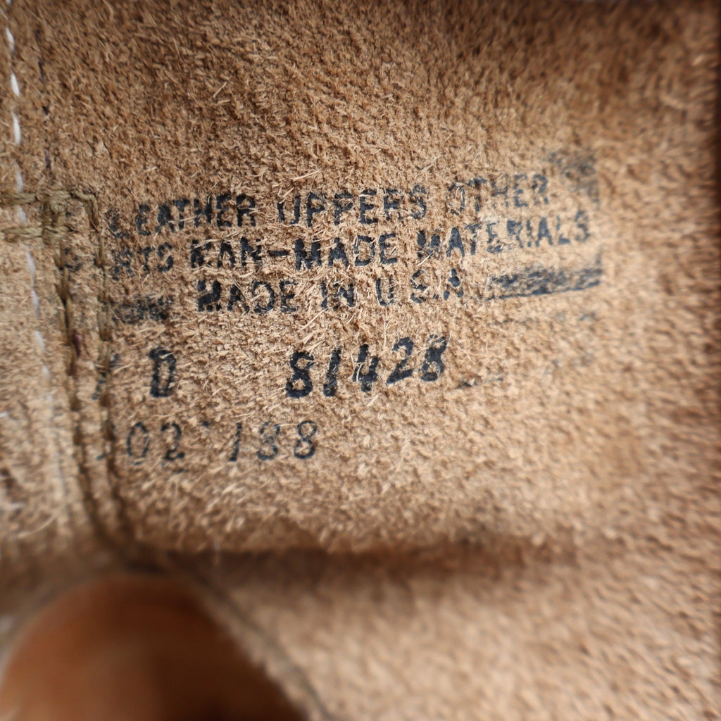 Walker Work Boots Mens 7.5 D Vintage USA Steel Toe Leather Brown Moc Toe 1302