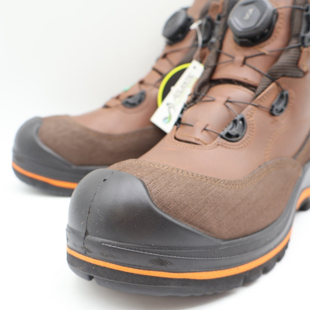 Grisport BOA Wolf Safety Boots Mens 10.5 Brown Leather Waterproof Vibram EH PR - take2supply