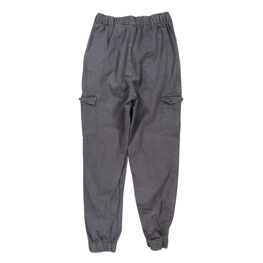 H&M Divided Cargo Joggers Womens Size 2 Black Cotton Utility Streetwear Pants