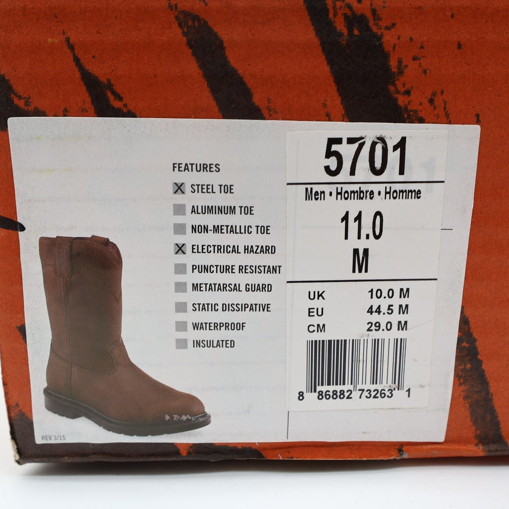Worx Red Wing 5701 Steel Toe Boots Mens 11 Brown Leather Work Pull-On NIB - take2supply