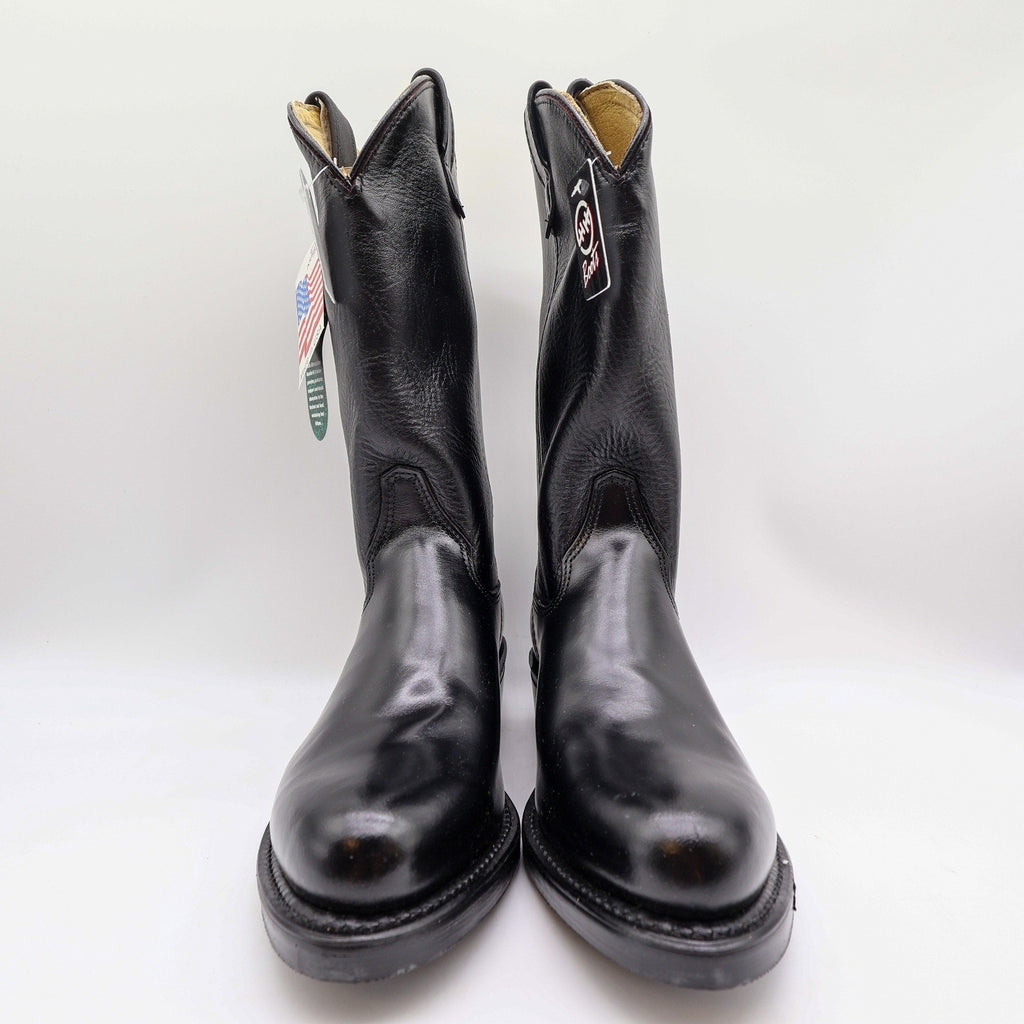Double-H 4620 Work Western Boots Mens 9 D Black Leather NWT Made in USA Vibram