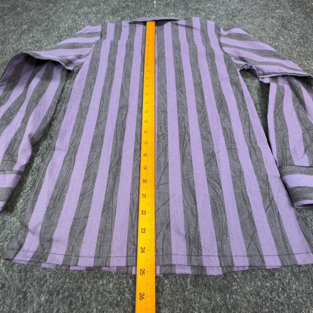 Sands Point Vintage 80s Shirt Boys 16 Purple Grey Striped USA