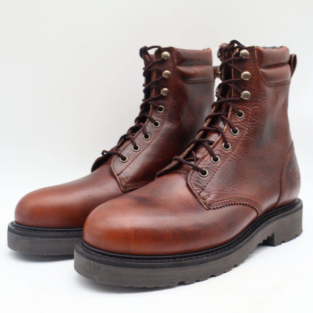 Cape Shoe Company 8" Plain Toe Boot Mens 10.5 D Vintage USA Pecan Rowdy 2001A1 - take2supply