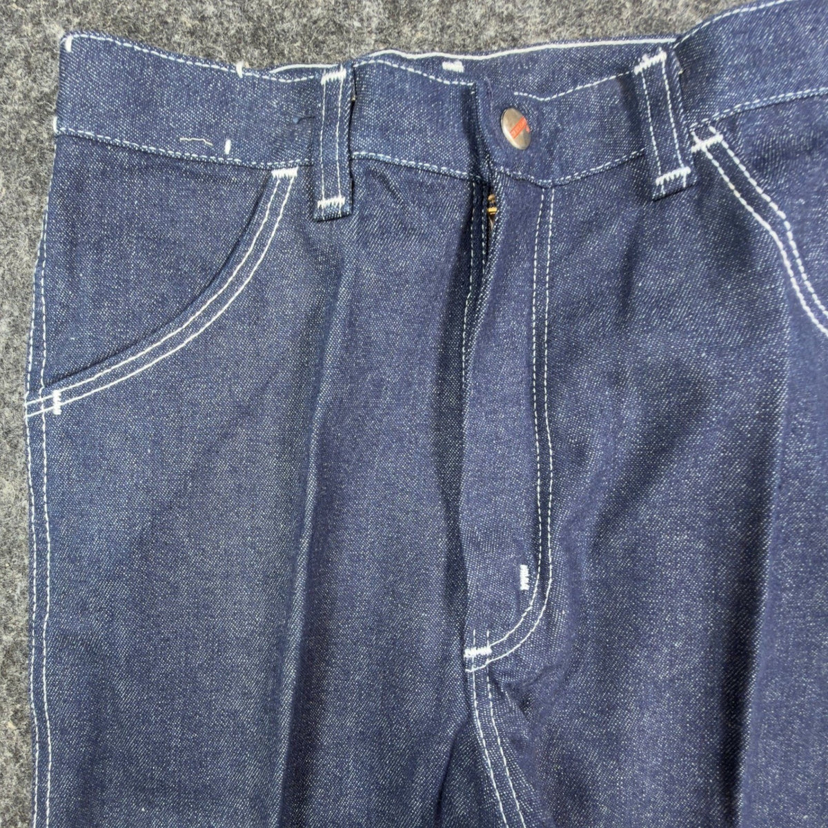 Maverick Vintage 70s Jeans Youth 16 Blue Dark Wash Flare Slim Deadstock