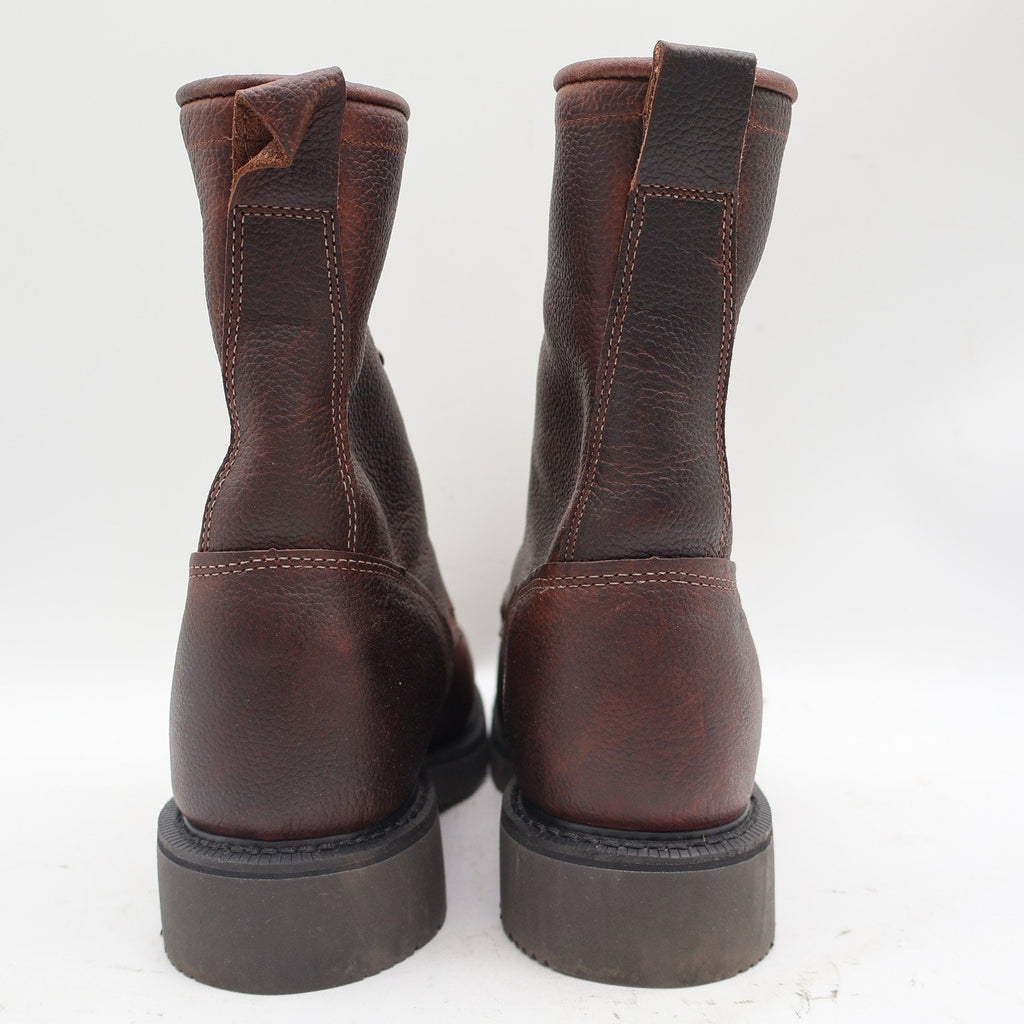 Justin Work Boots Mens 9.5 D 765 Briar Pitstop Steel Toe Leather USA Made NEW