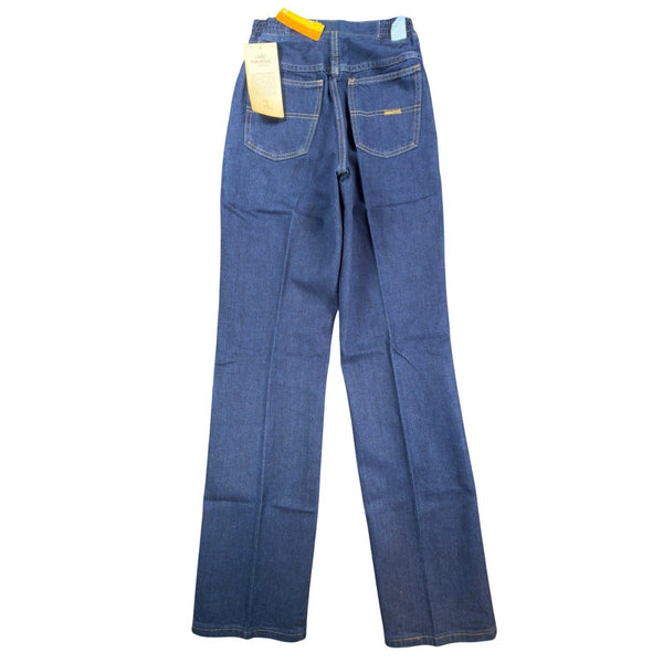 Lady Maverick Vintage 70s Jeans Womens 10 Blue High Waist Elastic NOS NWT