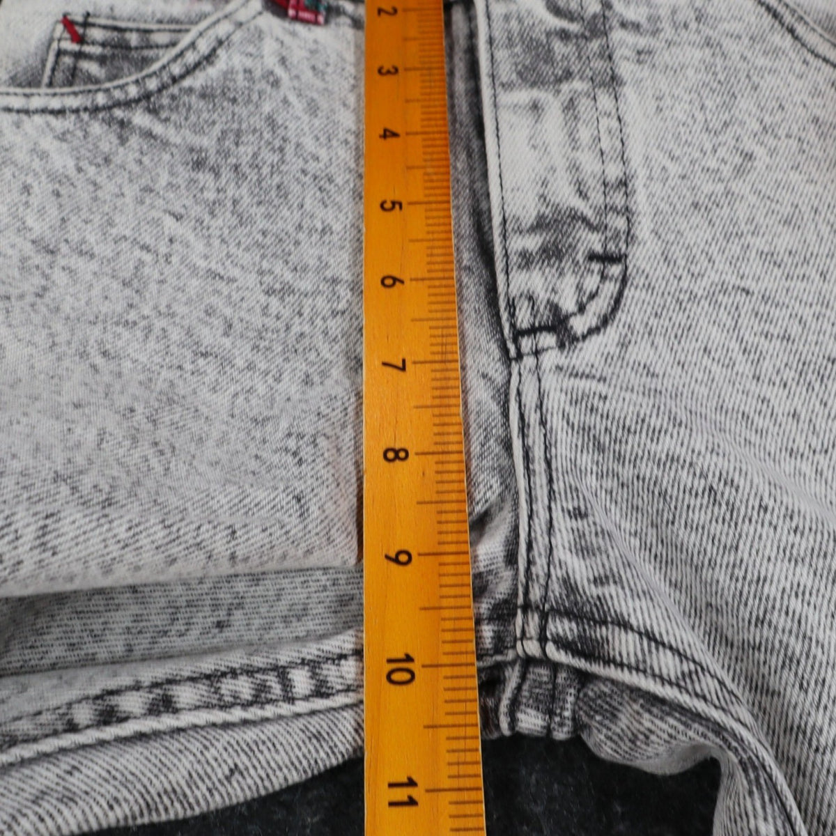 Lee Snap Back Riders Girls 10 Slim W22.5 Vintage 80s Black Ice Acid Wash High Rise Snap Ankle Jeans USA NWT Deadstock