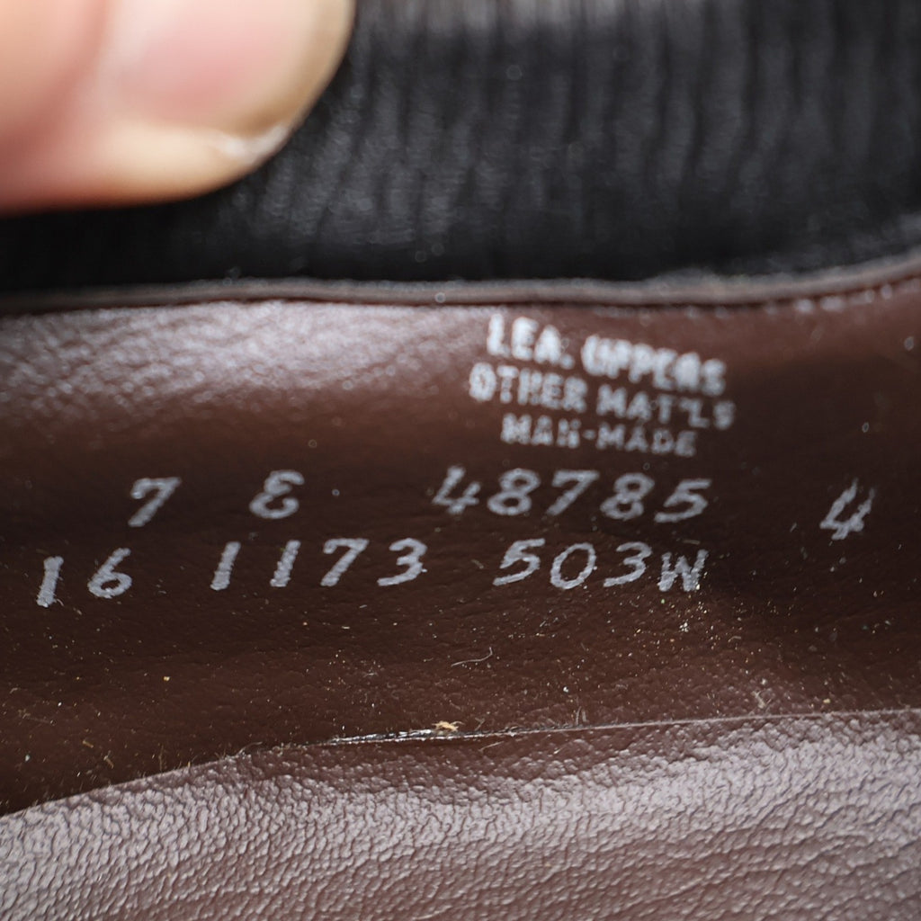 Cedar Crest Oxford Shoes Mens 7E Black Leather Moc Toe Deadstock Vintage – photo 15 of 17