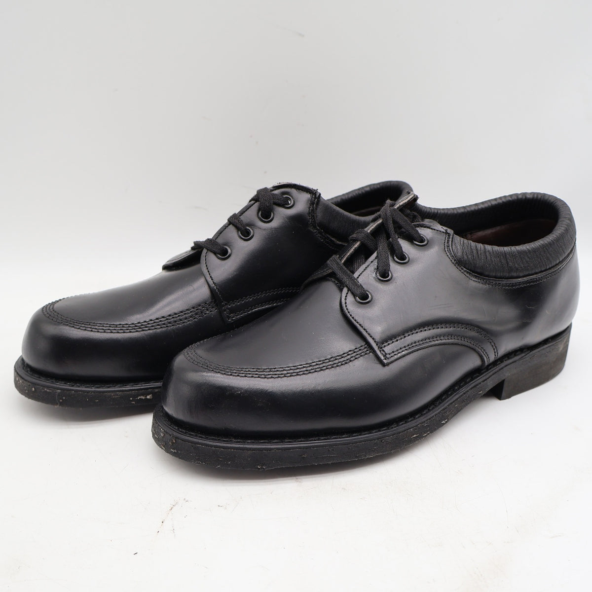 Cedar Crest Oxford Shoes Mens 7E Black Leather Moc Toe Deadstock Vintage – photo 3 of 17
